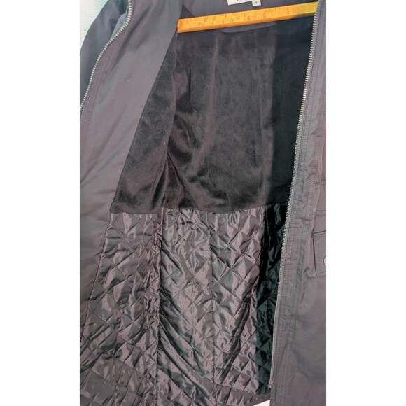 KENNETH COLE New York G3 GIII Black Inspector Rain Coat Women's Size Small (A31) - Picture 4 of 6